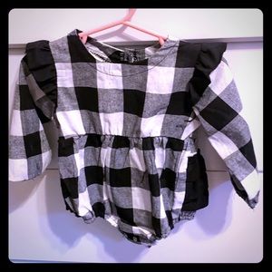 Black flannel baby dress
